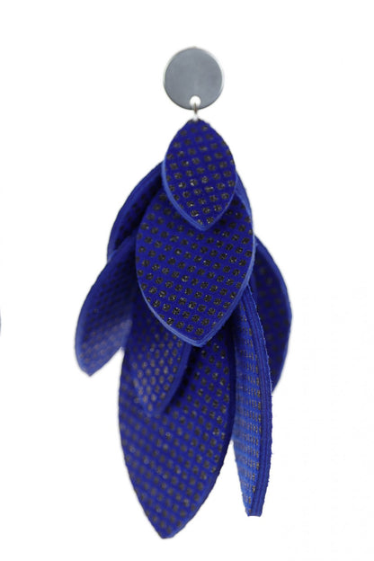 Cercei petale - Albastru electric