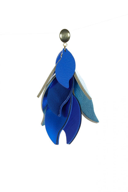 Cercei petale - Albastru sidefat