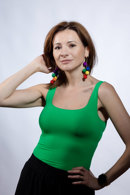 Cercei piele Multicolori