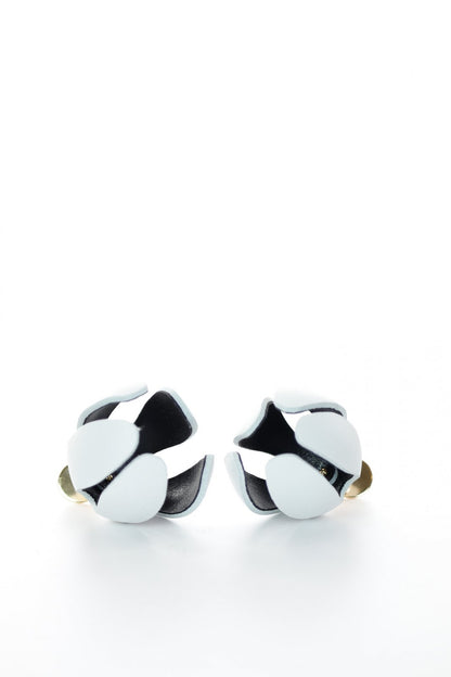 Set Colier reglabil + Cercei - Alb-Negru