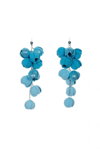 Cercei Ecouri Florale - Degrade Turcoaz