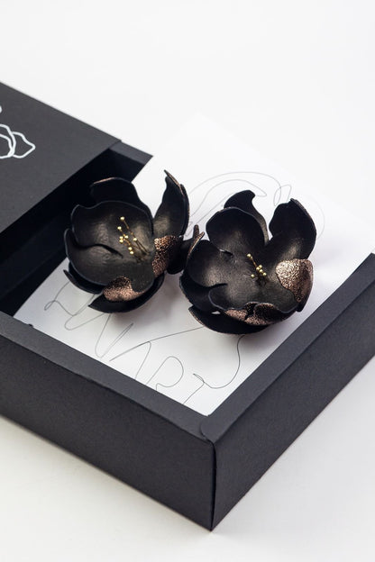 Cercei Soapte la urechi - Maro inchis + Bronz