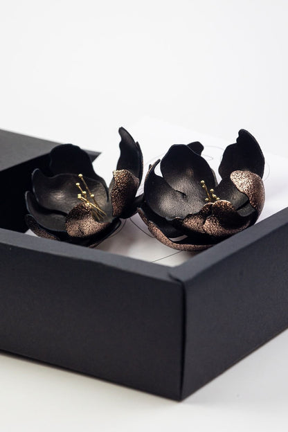 Cercei Soapte la urechi - Maro inchis + Bronz