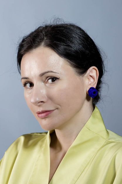 Cercei Trandafir - Albastru electric