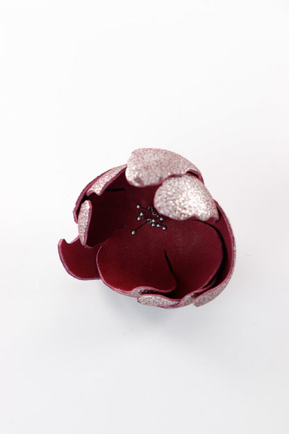 Cercei Soapte la urechi - Duo grena cu argintiu