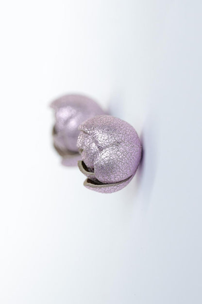 Cercei Trandafir - Roz pal cu sclipici