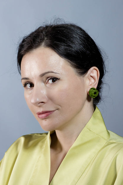 Cercei Trandafir - Verde lime