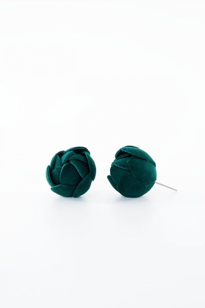 Cercei Trandafir - Verde inchis