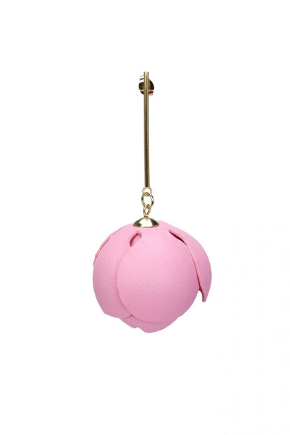 Cercei din piele - Roz pal