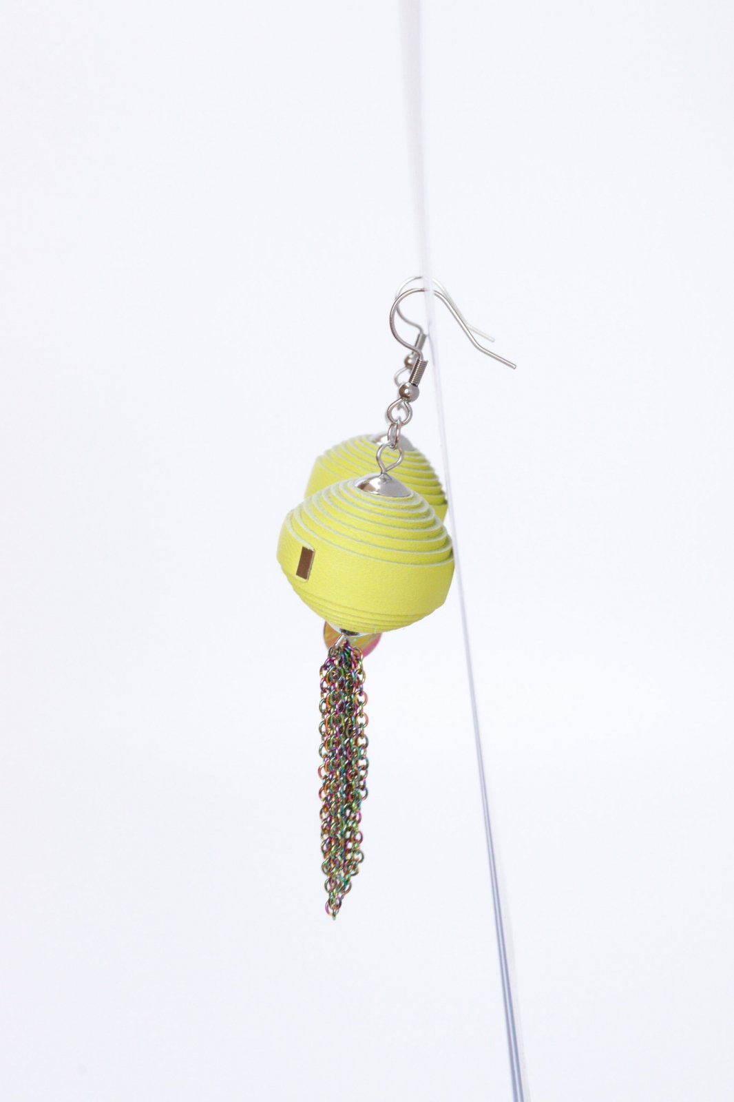 Unique asymmetrical Leatherbonbon earrings