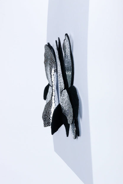 Cercei unicat - Argintiu cu negru