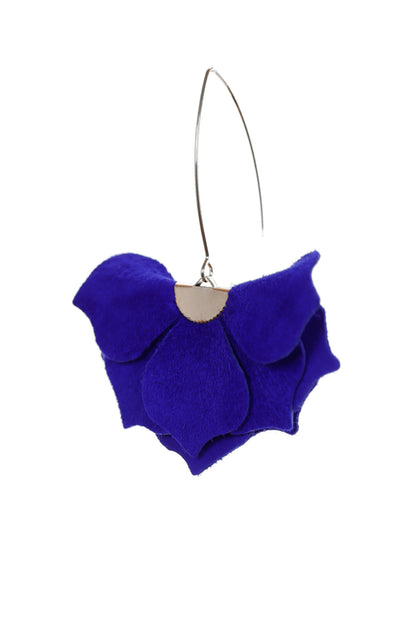 Cercei Urban Petals - Albastru electric