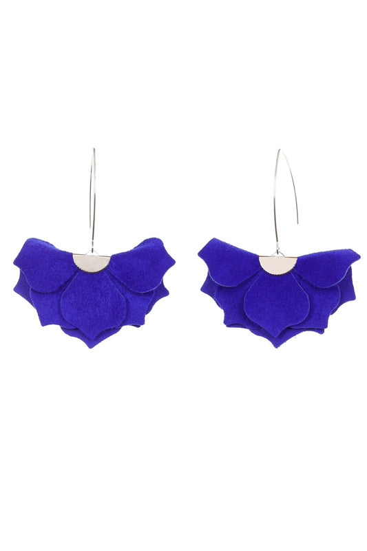 Cercei Urban Petals - Albastru electric