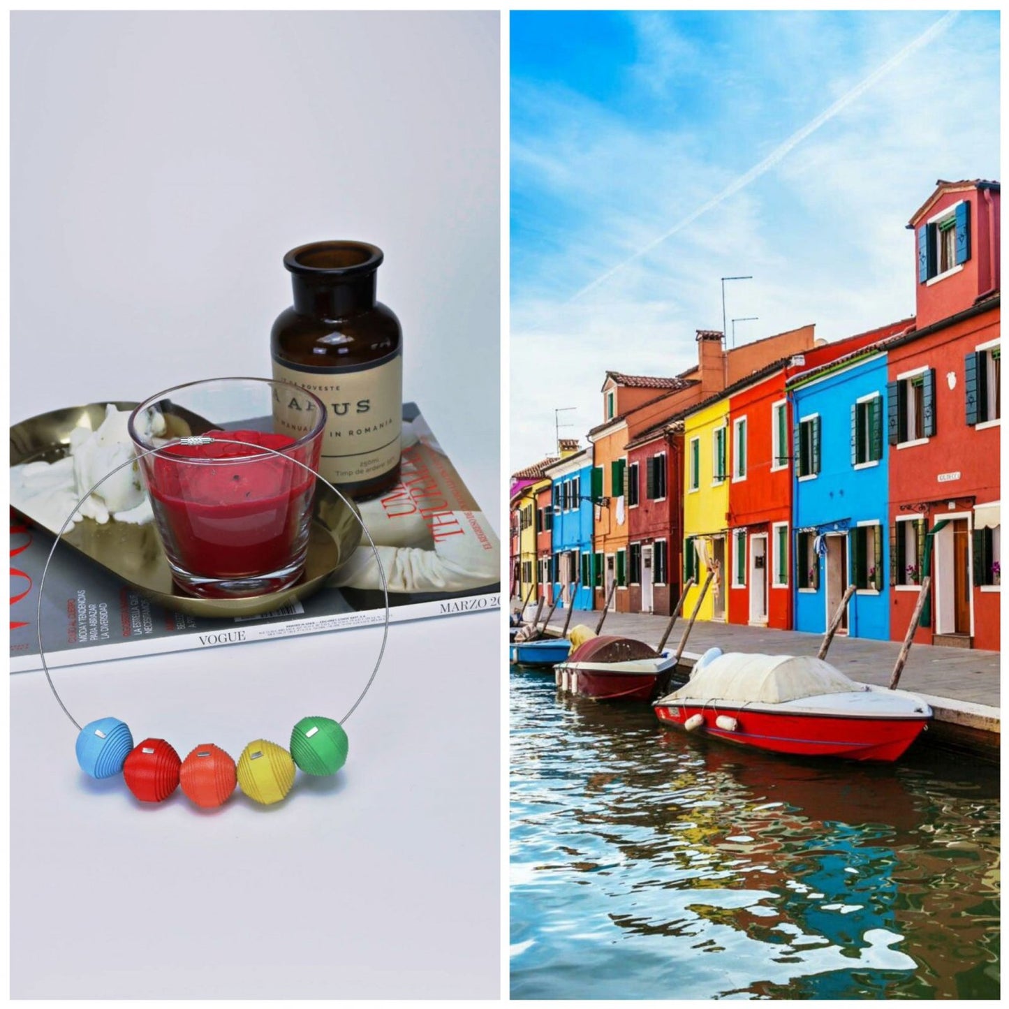 Burano 2 nyaklánc - Leatherbonbon (491) bőrből