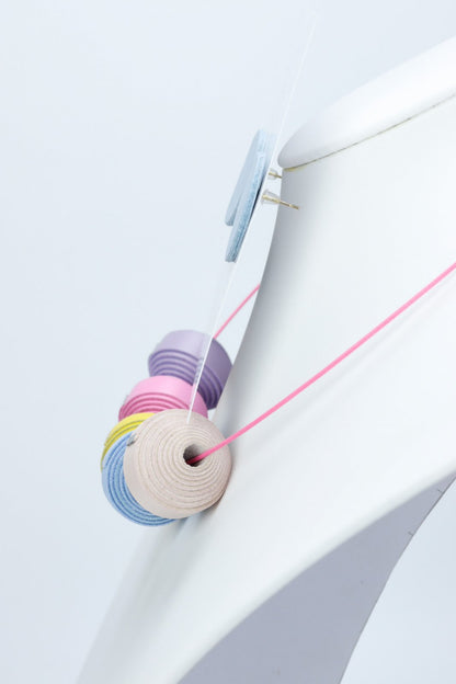 Pastel Sunset - Colier + cercei (599) din piele