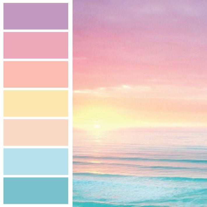Pastel Sunset - Colier + cercei (599) din piele