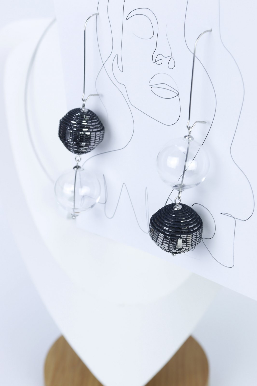 "Let me shine" necklace and earrings set 2 - Unique