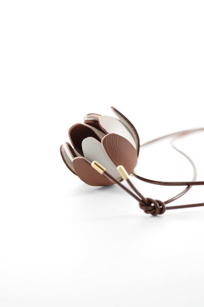 Set floral Colier si Cercei reglabil - Maro Grej