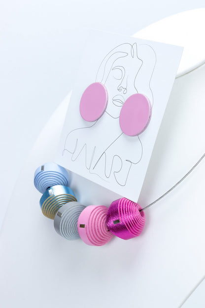 Set Colier + cercei Leatherbonbon (101) din piele