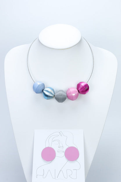 Set Colier + cercei Leatherbonbon (101) din piele