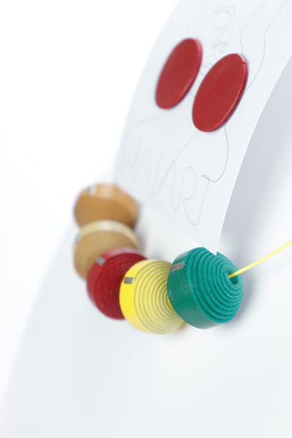 Set colier Leatherbonbon si cercei (111) din piele