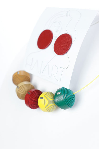 Set colier Leatherbonbon si cercei (111) din piele