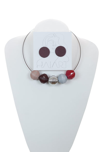 Set Colier + Cercei (228) din piele