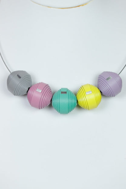 Colier Leatherbonbon PASTEL (230) din piele