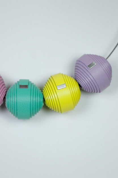 Colier Leatherbonbon PASTEL (230) din piele