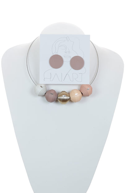 Set Colier + Cercei (232) din piele