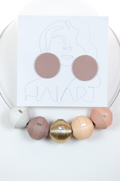 Set Colier + Cercei (232) din piele