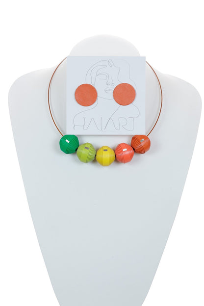 Set Colier Leatherbonbon + Cercei (243) din piele