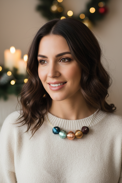 Colier Leatherbonbon (272) pe model - setup Crăciun