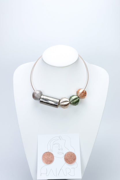 Set Cercei + Colier Leatherbonbon & Marshmellow