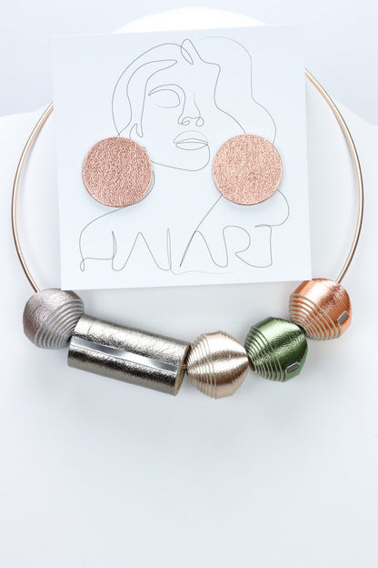 Set Cercei + Colier Leatherbonbon & Marshmellow