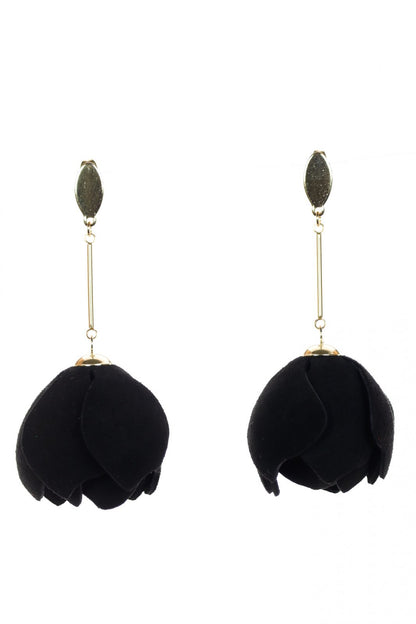 Cercei florali - Negru