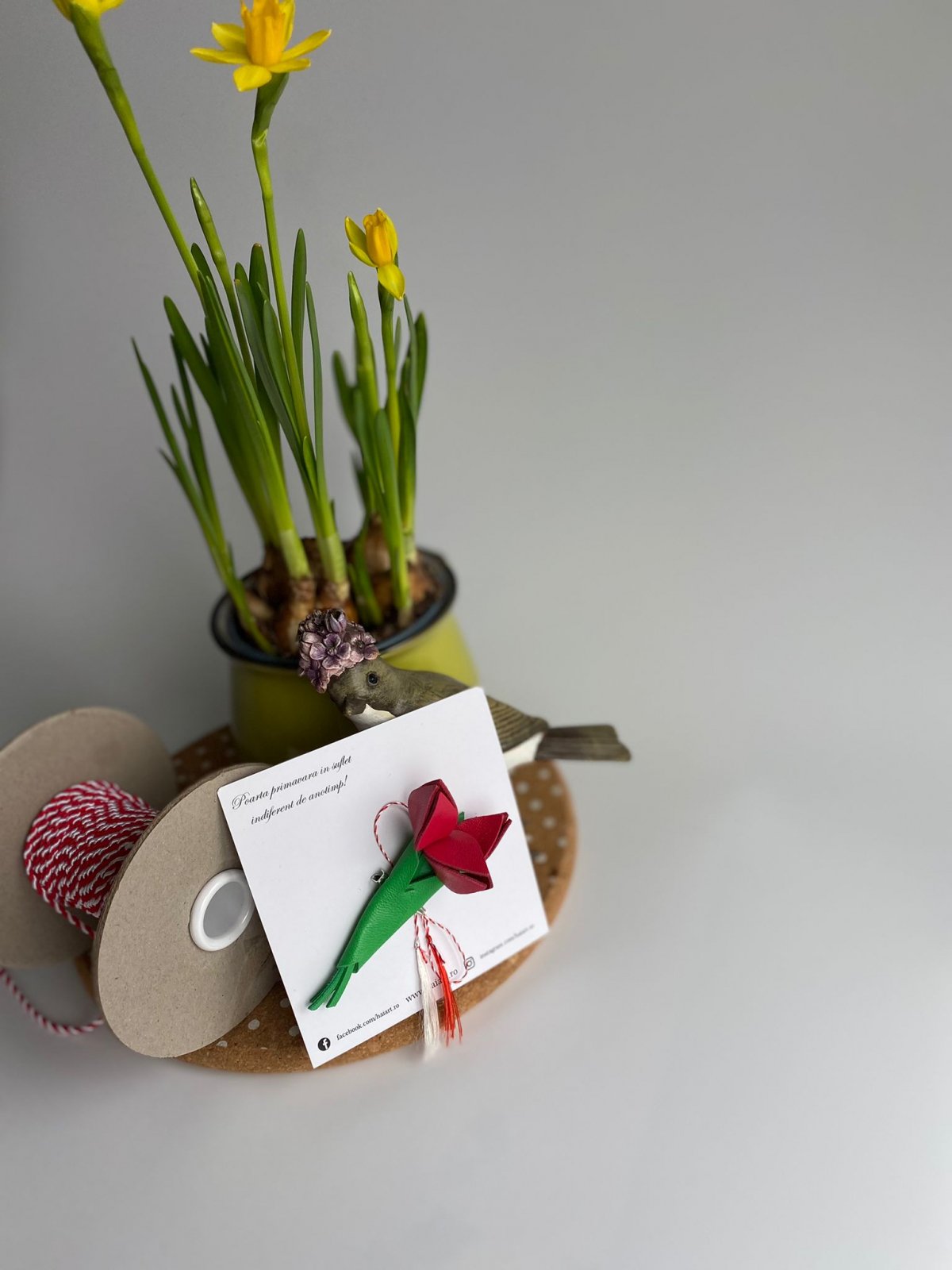 Martisor Lalea - nuante de rosu