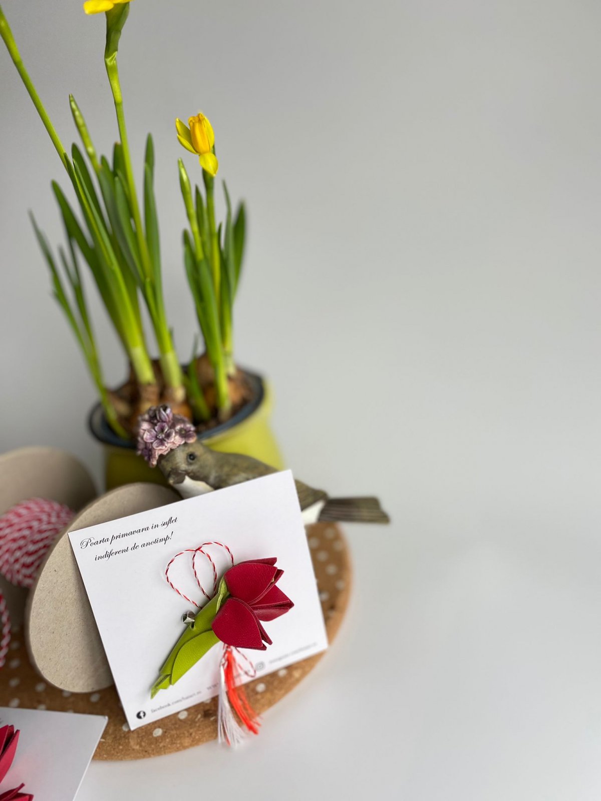 Martisor Lalea - nuante de rosu