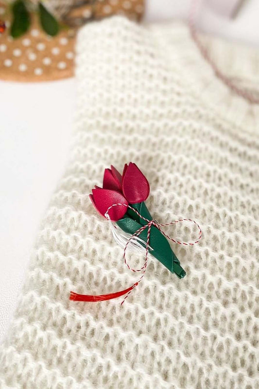 Martisor Lalea - nuante de rosu