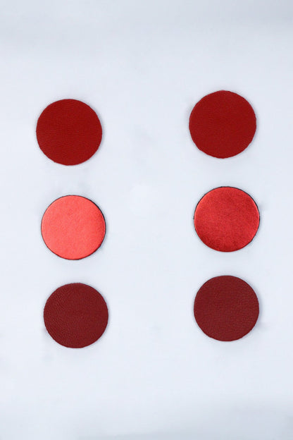 Set 3 perechi cercei cerc - Rosu