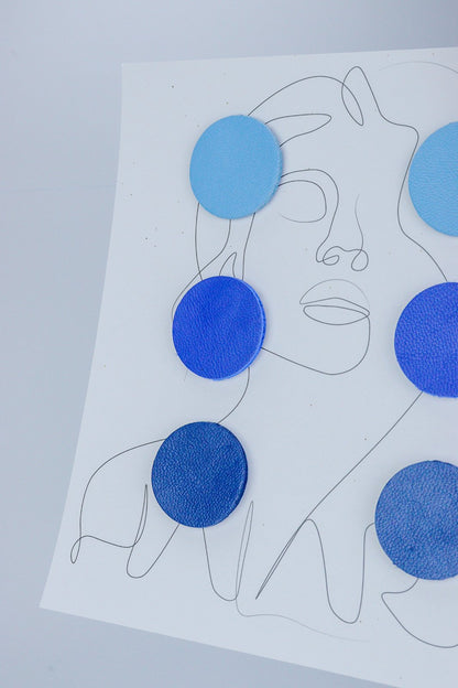 Set 3 perechi cercei cerc - Albastru