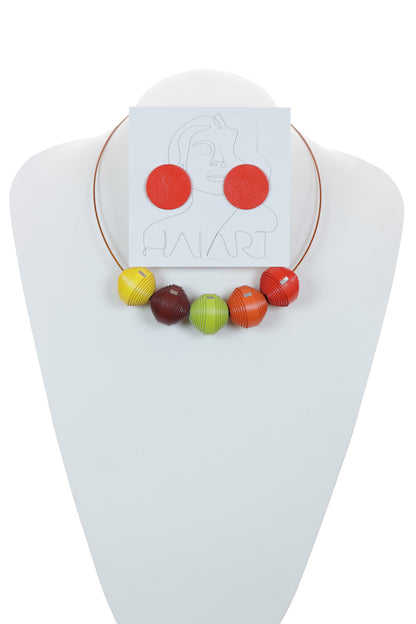 Set Colier Leatherbonbon + Cercei (244) din piele