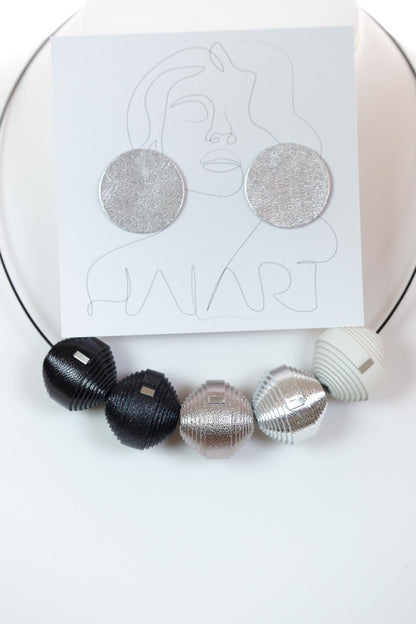 Set Colier Leatherbonbon + Cercei (245) din piele