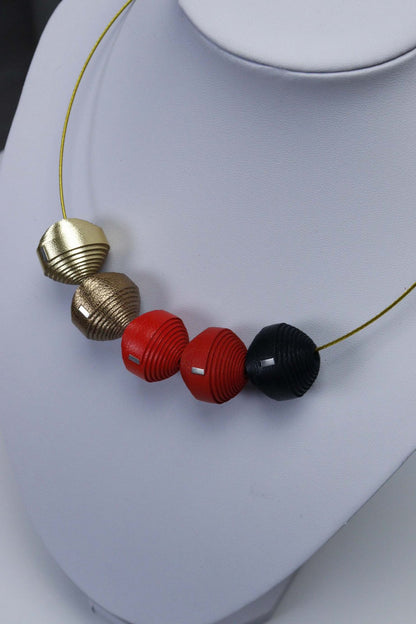 Set Colier si Cercei leatherbonbon