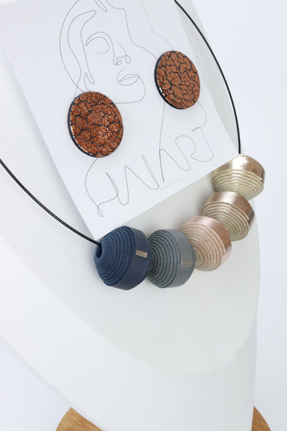 Set Colier si cercei Leatherbonbon