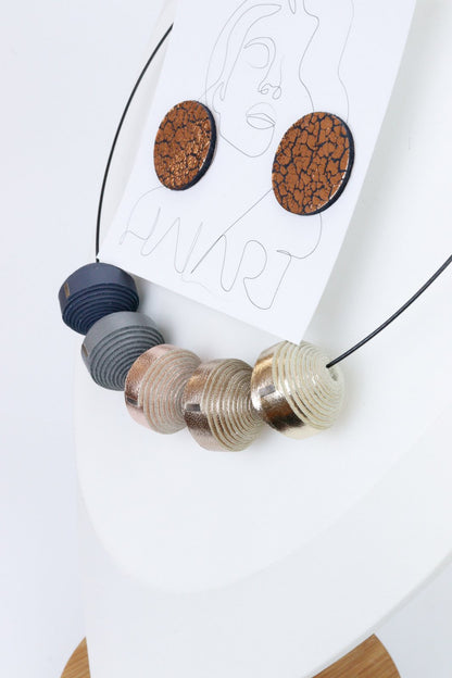 Set Colier si cercei Leatherbonbon