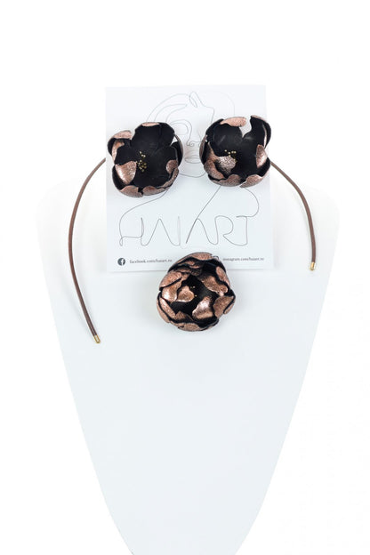 Set floral Colier si Cercei Soapte la ureche